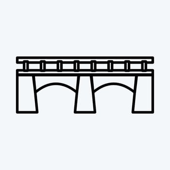 Icon Bridge. suitable for education symbol. line style. simple design editable. design template vector. simple illustration vector