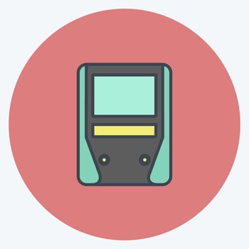 Icon Railway. suitable for education symbol. color mate style. simple design editable. design template vector. simple illustration vector