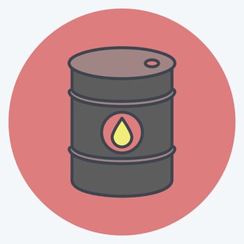 Icon Oil Barrel. suitable for education symbol. color mate style. simple design editable. design template vector. simple illustration vector