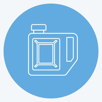 Icon Petrol Can. suitable for education symbol. blue eyes style. simple design editable. design template vector. simple illustration vector