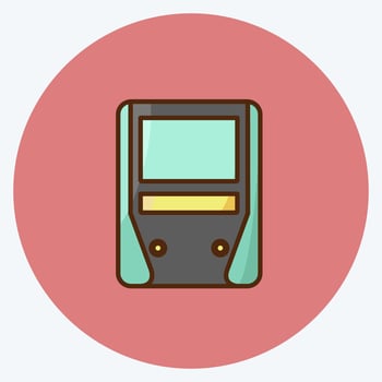 Icon Railway. suitable for education symbol. flat style. simple design editable. design template vector. simple illustration vector
