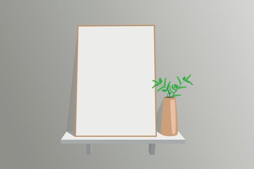 Photo mockup vector illustration nature