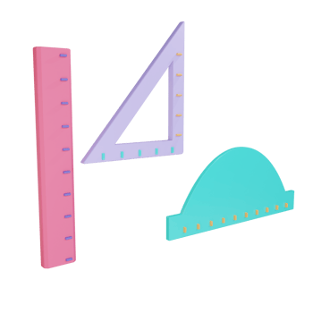 3d ruler object with transparent background png