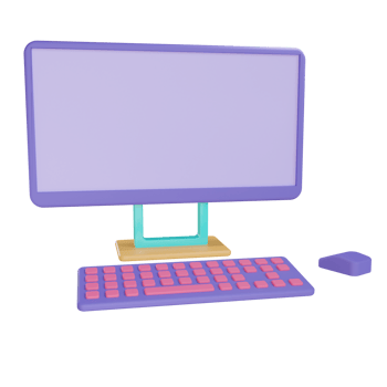 3d computer all in one object with transparent background png
