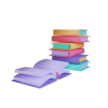 3d book object with transparent background png