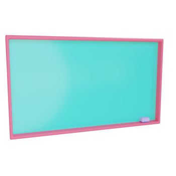 3d blackboard object with transparent background png