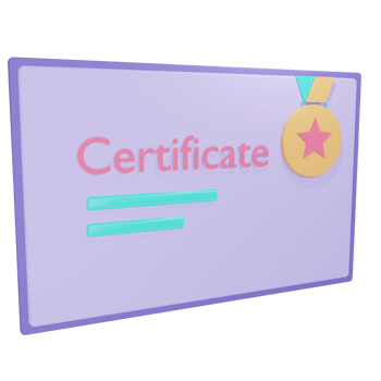 3d certificate object with transparent background png