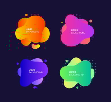 Modern Graphic elements Vector, Gradient abstract banners with flowing liquid shapes illustration vector. vector