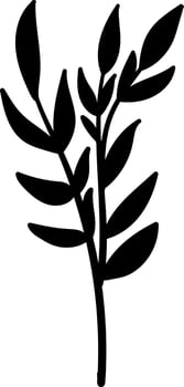 Leaves Silhouette in Black vector