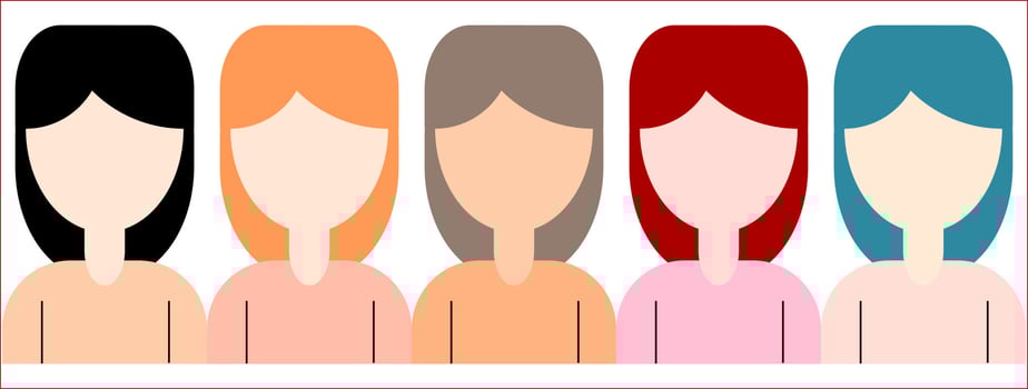 set of people woman avatars icon vector