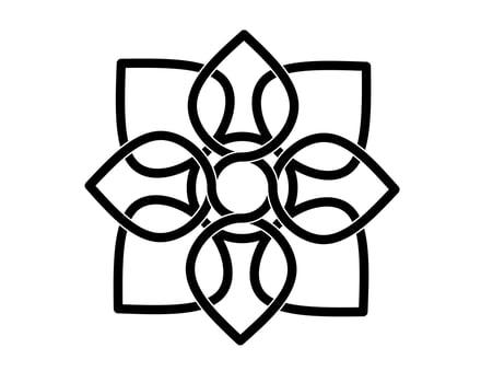 simple manda rose flower vector