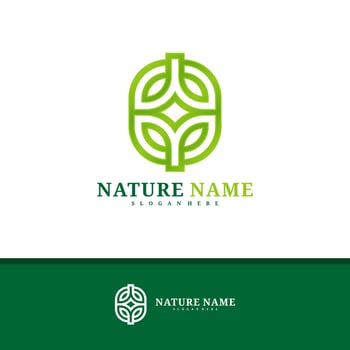 Nature logo design vector, Creative Leaf logo concepts template illustration. vector