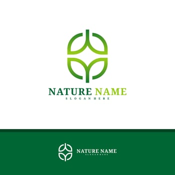 Nature logo design vector, Creative Leaf logo concepts template illustration. vector