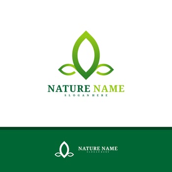 Nature logo design vector, Creative Leaf logo concepts template illustration. vector