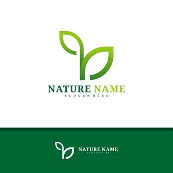 Nature logo design vector, Creative Leaf logo concepts template illustration. vector
