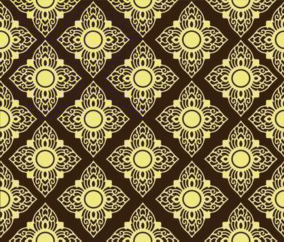 Thai Line Fabric tradional background seamless pattern vector
