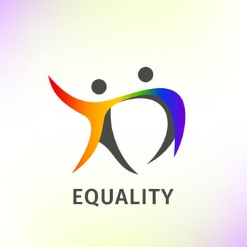 people logo couple colorful equality pride community symbol vector
