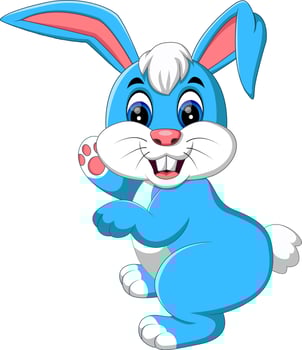 illustration of cute rabbit cartoon vector