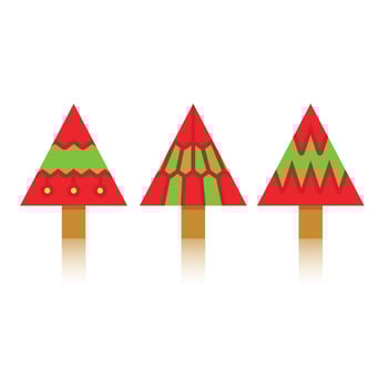 Christmas tree for card decoration vector illustration