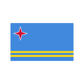 Aruba Flat Multicolor Icon vector