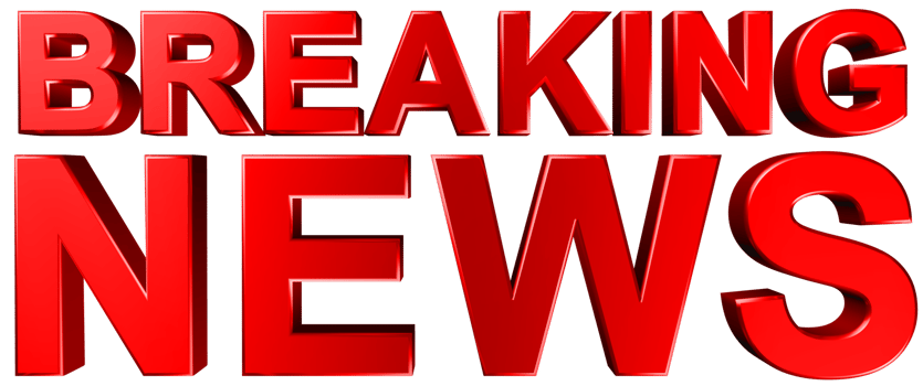 Breaking News Red 3D Text png