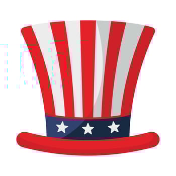 Vintage american hat vector