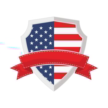 American flag badge vector