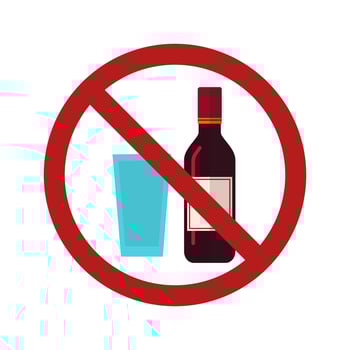 No Drinks Flat Multicolor Icon vector