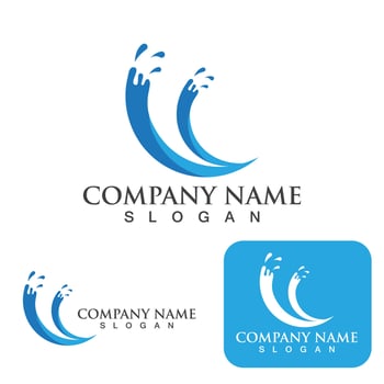 Splash water logo and symbol vector