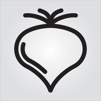 Isolated Radish Vegetable EPS 10 Elegant Glyph Vector Template