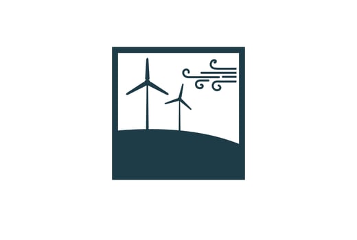 Simple Minimalist Windmill for Renewable Energy Logo Design Vector