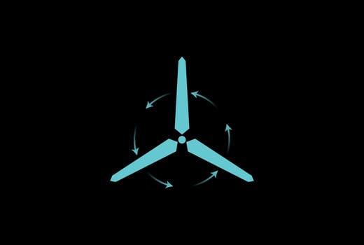Simple Minimalist Windmill for Renewable Energy Logo Design Vector