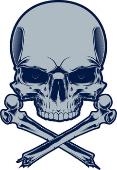 Skull and crossbones design elements vector