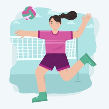Female Volley Player vector