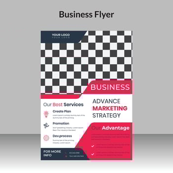 Corporate business flyer design and digital marketing agency brochure cover template with photo Free Vector