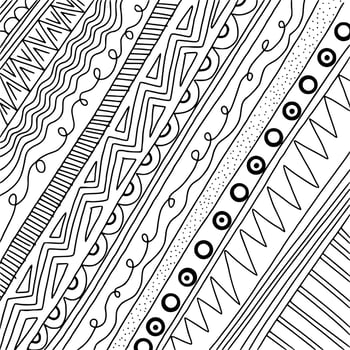 Tribal Pattern Doodle Art vector