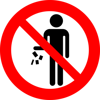 Do not litter rubbish icon png