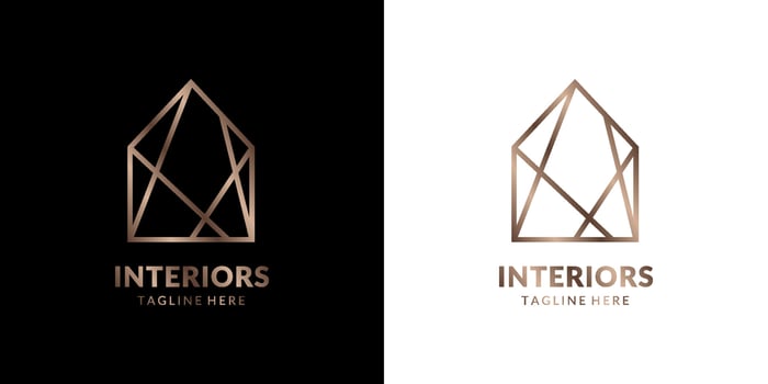 minimalist and elegant house logo for real estate, construction, interior, exterior home decoration vector
