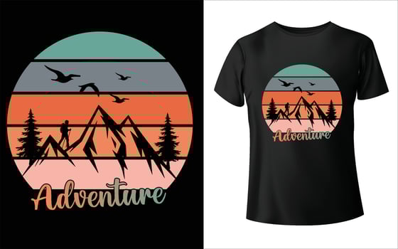 Adventure t shirt design vector