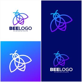 Bee Logo Design Template Vector illustration