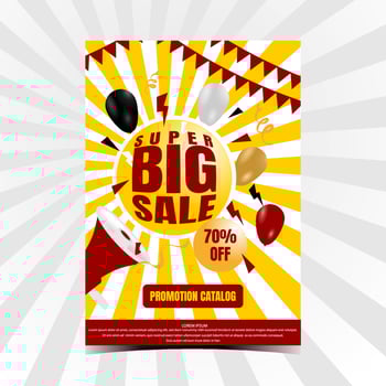 Flayer with big sale theme Illustration vector