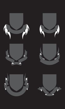 Shields and banners for your coat of arms. vector