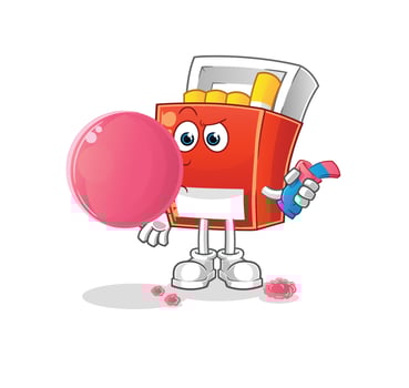 pack of cigarette  cartoon vector. cartoon mascot vector illustration
