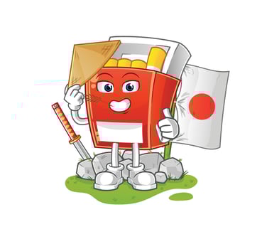 pack of cigarette  cartoon vector. cartoon mascot vector illustration