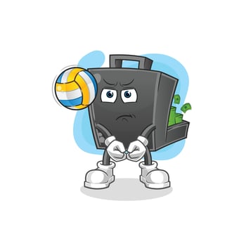 money briefcase  cartoon mascot vector illustration. cartoon vector