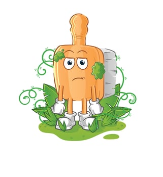 wooden brush cartoon mascot. cartoon vector illustration