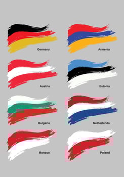 European flags. European union vector
