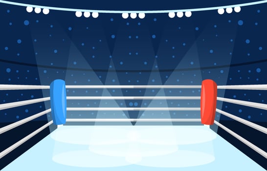 Sport Boxing Arena Background, vector