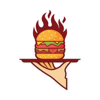 Burger Logo design template vector illustration