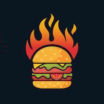 Burger Logo design template vector illustration